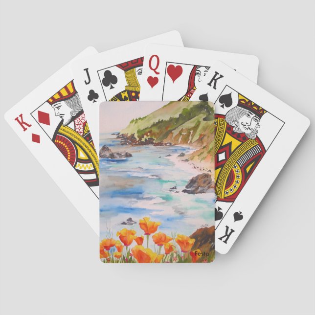 California Poppies Playing cards (Back)