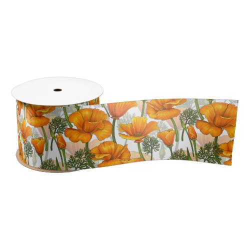 California poppies satin ribbon