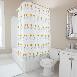 California Poppies Shower Curtain