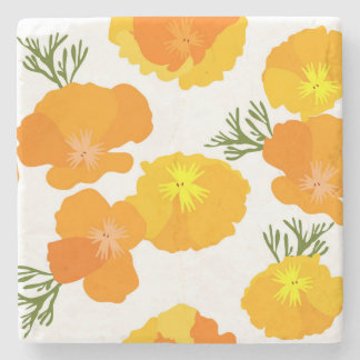 California Poppies Stone Coaster