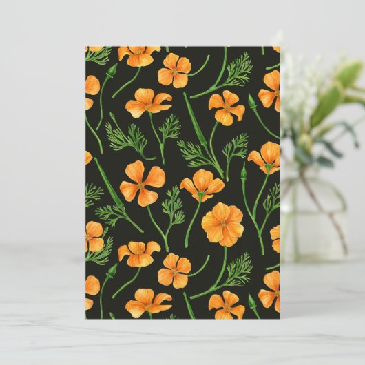 California poppies, summertime flowers, orange wil (Standing Front)