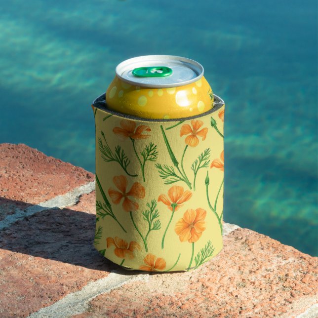 California poppies, summertime flowers, orange wil can cooler (In Situ Pool)