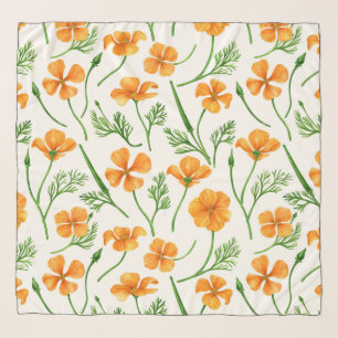 California poppies, summertime flowers, orange wil scarf