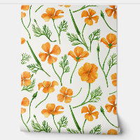 California poppies, summertime flowers, orange wil