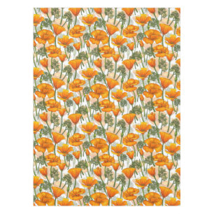 California poppies tablecloth