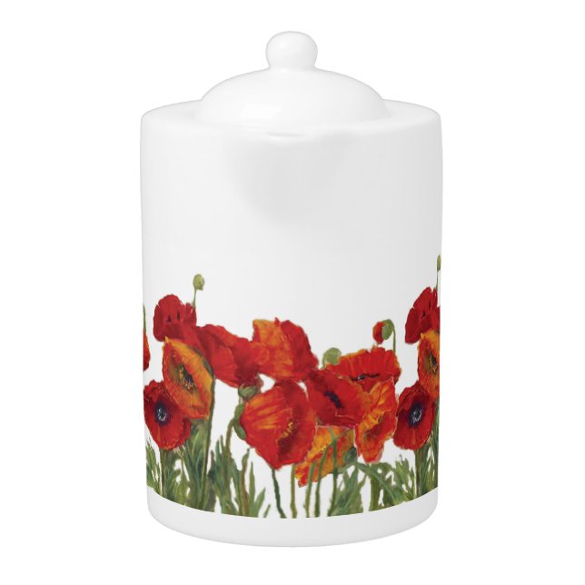 California Poppies Teapot (Front)