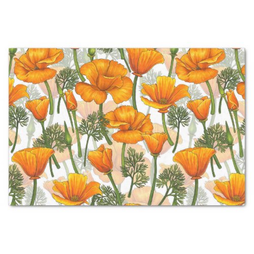 California poppies tissue paper