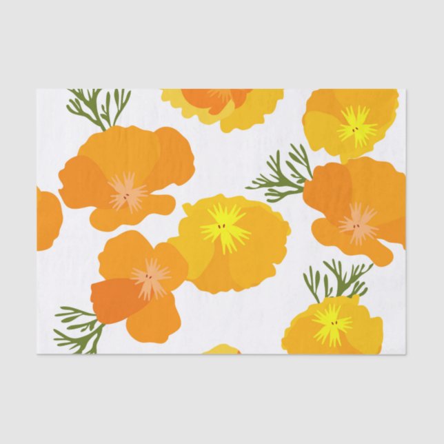 California Poppies Tissue Paper. Tissue Paper (Front)