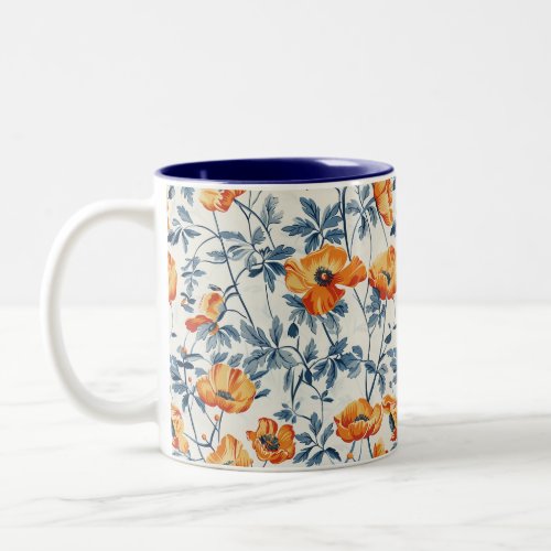 California Poppies Two_Tone Coffee Mug