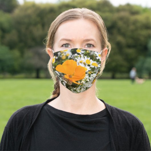 California Poppy Adult Cloth Face Mask (Outside)