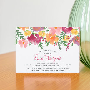 California Poppy Baby Shower Invitation