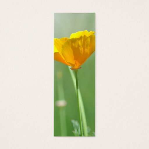 Customizable California poppy bookmark business card template
