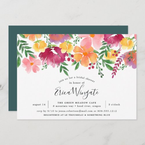 California Poppy Bridal Shower Invitation