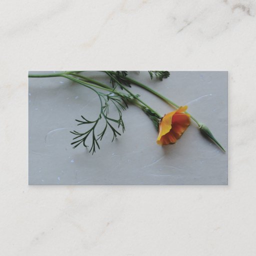 Customizable California poppy business card