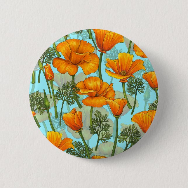 California poppy button (Front)