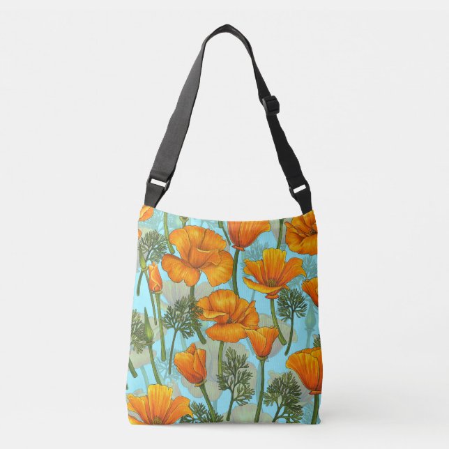 California poppy crossbody bag (Front)