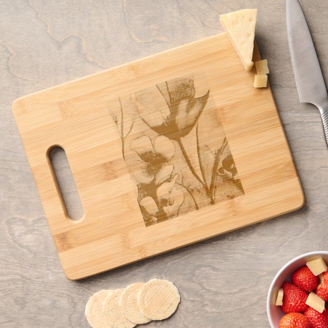 California Poppy Cutting Board (Cheese)