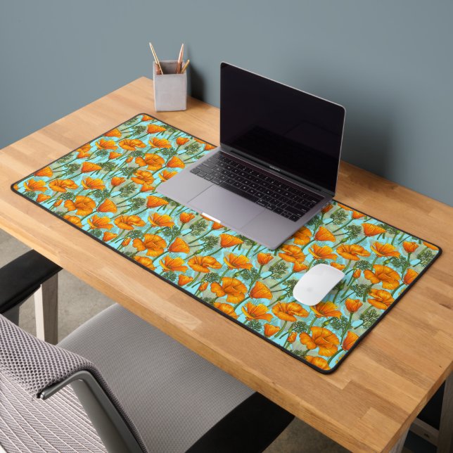 California poppy desk mat (Office 2)
