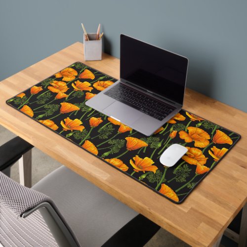 California poppy desk mat