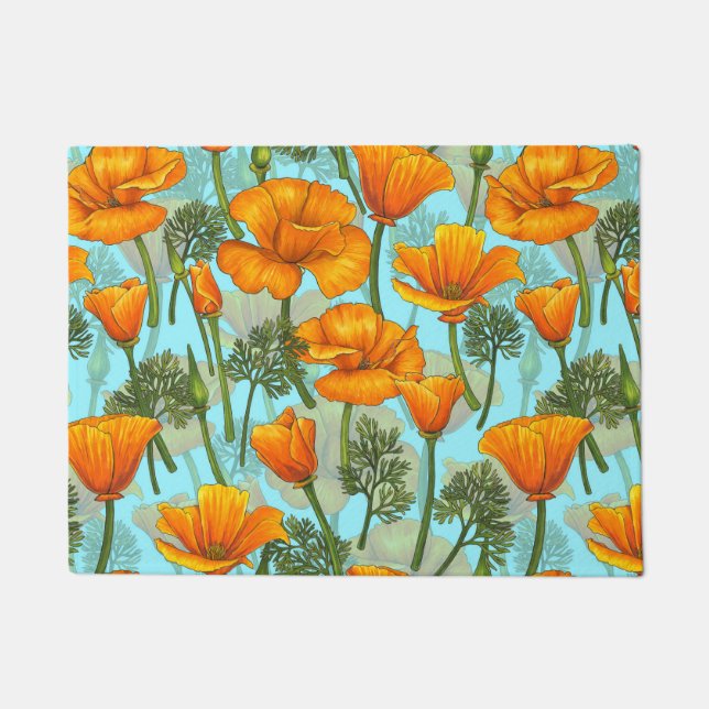 California poppy doormat (Front)