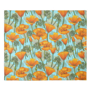 California poppy duvet cover