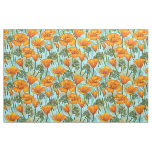 California poppy fabric