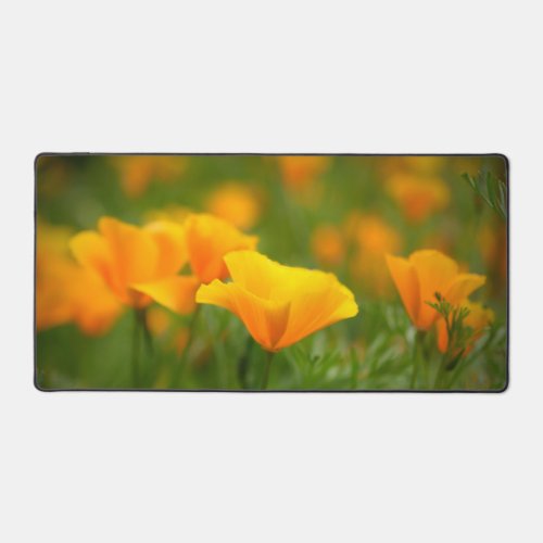 California Poppy Field of Orange Poppies Desk Mat