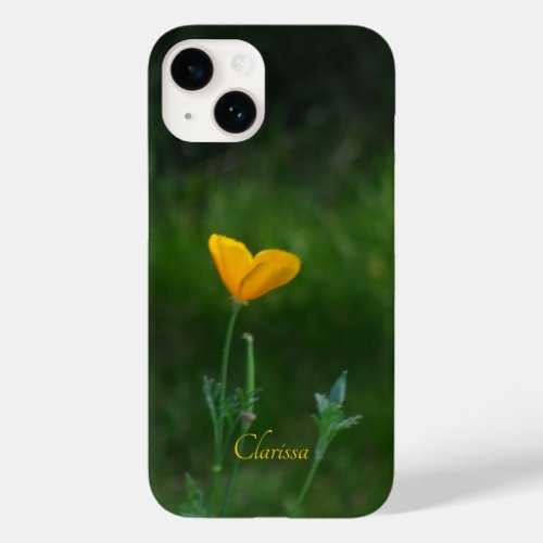 California Poppy Floral Photo Personalized  Case_Mate iPhone 14 Case