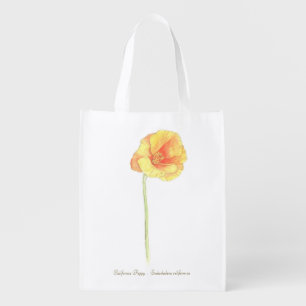 California Poppy  Grocery Bag