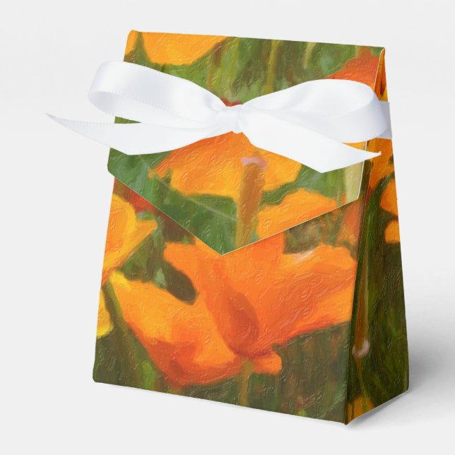 california poppy impasto favor boxes (Front Side)