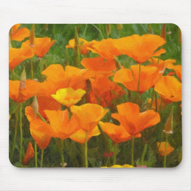 california poppy impasto mouse pad (Front)
