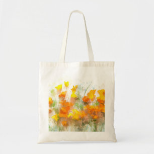 California Poppy Impressionistic Art Tote Bag