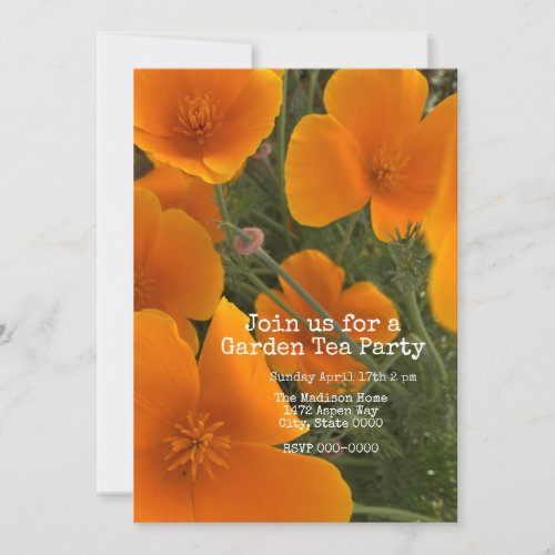 California Poppy Invitation