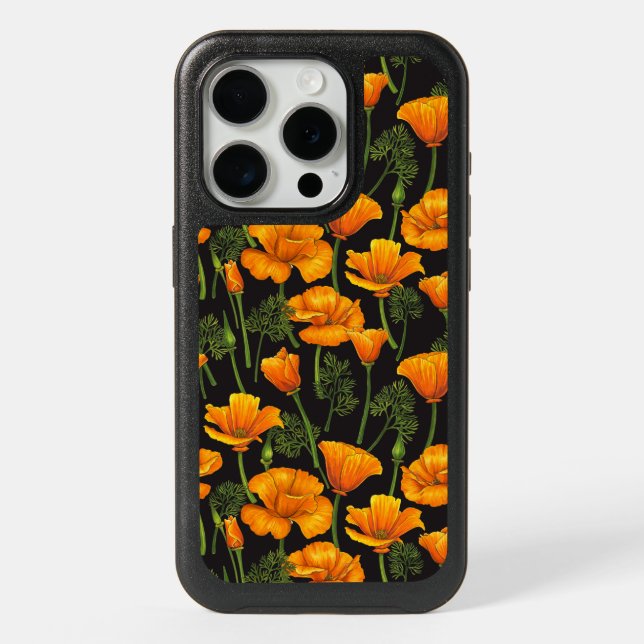California poppy iPhone 15 pro case (Back)