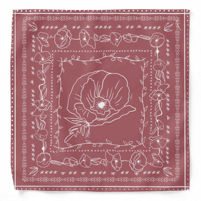 california poppy lover bandana (Front)