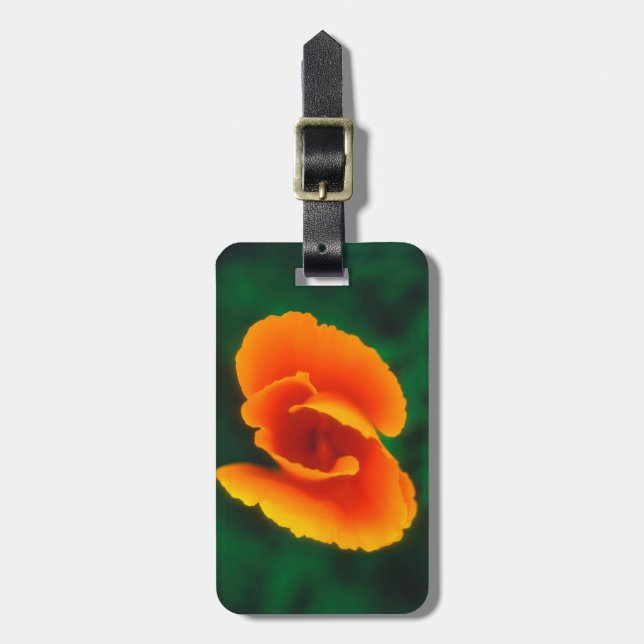 California Poppy Luggage Tag (Front Vertical)