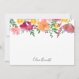 Personalized Stationery Stationary Cards ASF-1608 Stationary Personalized Floral Monogram Stationery Personalized Floral Note Cards