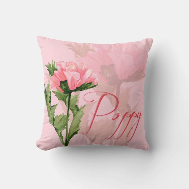 California Poppy Pillow (Front)