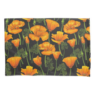 California poppy pillow case