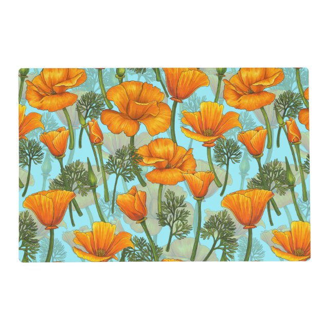 California poppy placemat (Front)