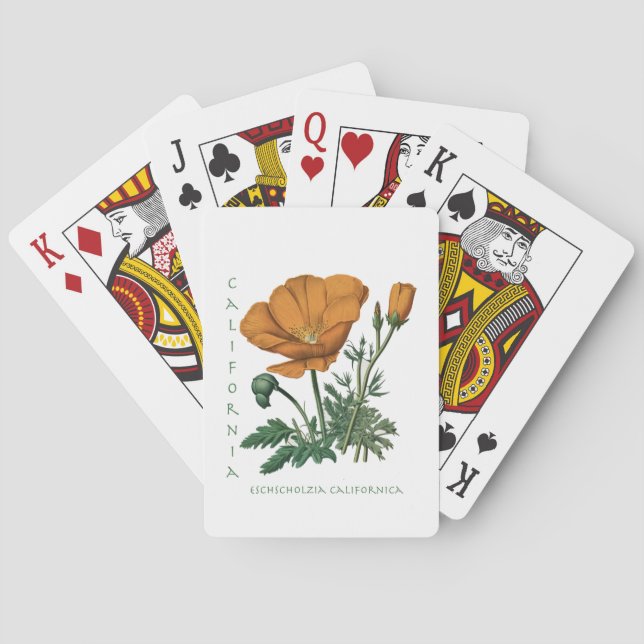 California Poppy Poker Cards (Back)