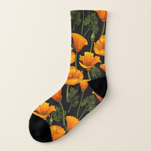 California poppy socks