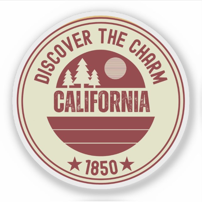 California Poppy - State Flower CA Sticker (Front)