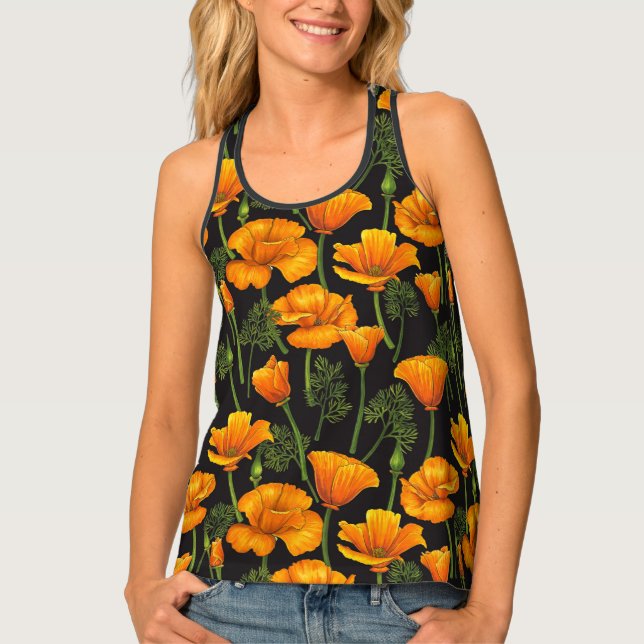 California poppy tank top (Front)