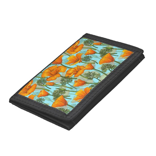 California poppy trifold wallet (Bottom)