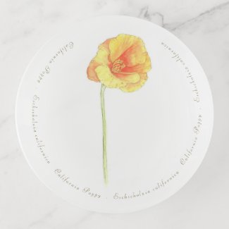 California Poppy  Trinket Tray