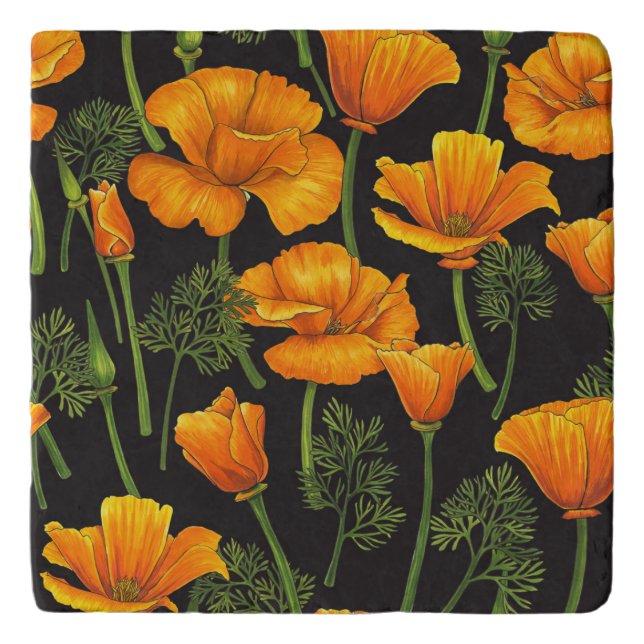 California poppy trivet (Front)