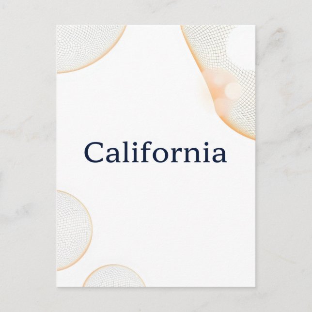 California Postcard – Bold Centered Typography (Front)
