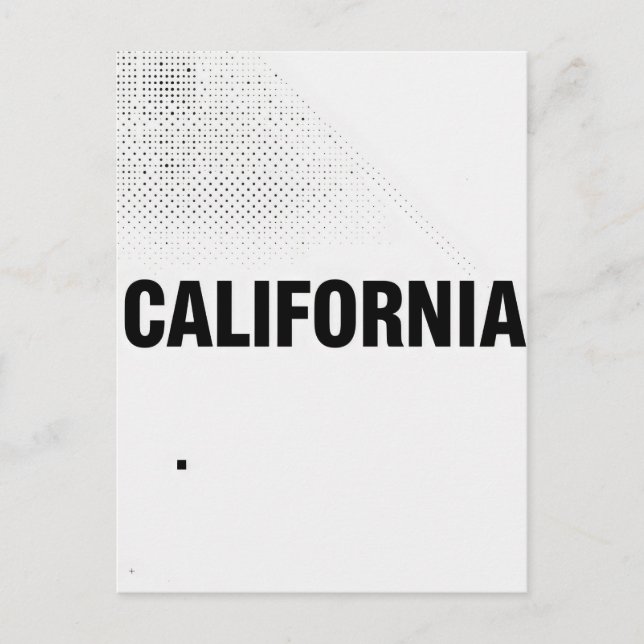 California Postcard – Bold Centered Typography (Front)
