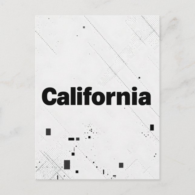 California Postcard – Bold Centered Typography (Front)
